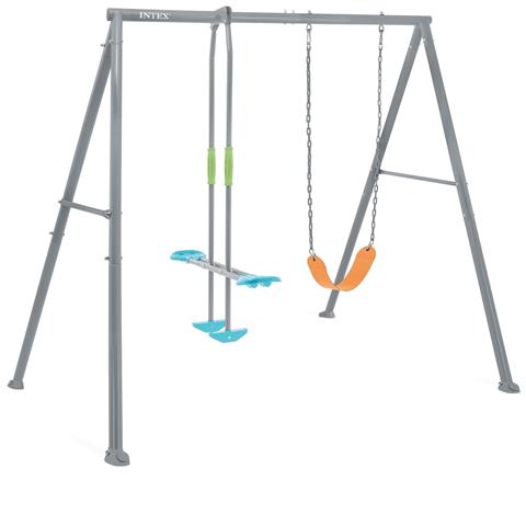 Altalena Da Giardino 2 Giochi Seggiolino E Dondolo Per Bambini 3-10 Anni Intex 44122 - Foto 1