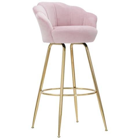 Sgabello Bar Vienna Rosa Cm 55x53x110 - Foto 1