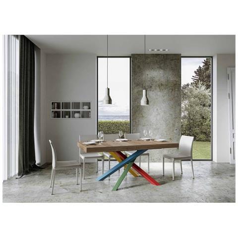 Tavolo Allungabile 90x160/264 Cm Volantis Premium Quercia Natura Telaio 4/b - Foto 4