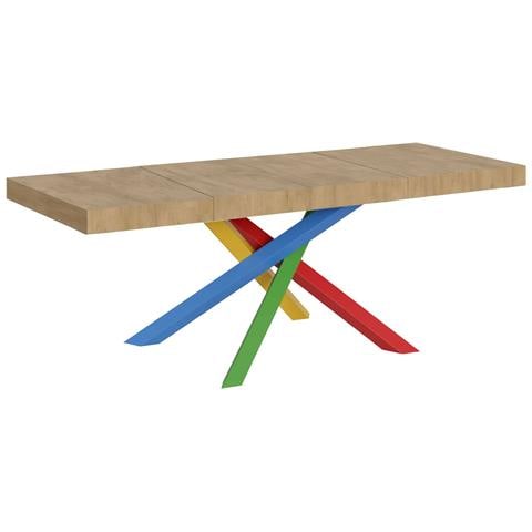 Tavolo Allungabile 90x160/264 Cm Volantis Premium Quercia Natura Telaio 4/b - Foto 1
