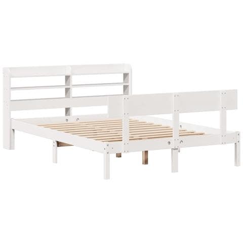 Letto Senza Materasso Bianco 120x200 Cm Legno Massello Di Pino - Foto 3