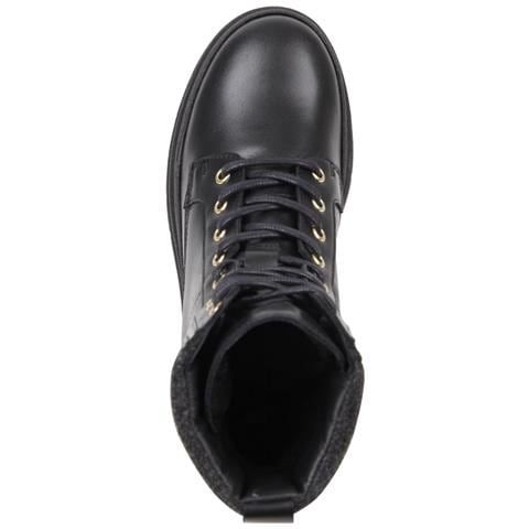 Feminine Felt Lace Up Bootie Stivaletti Pelle Scarpe Donna Nero Eu 38, Fw0fw07500 Bds - Foto 3