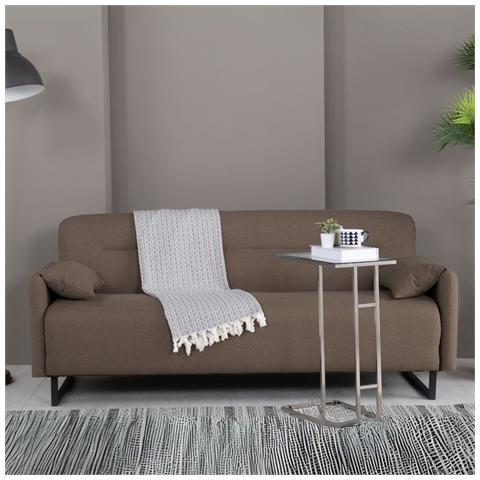 Divano Letto Odin 3 Posti In Tessuto Beige - Foto 1