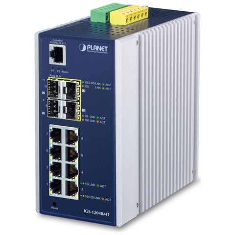 IGS-12040MT switch di rete Gestito L2+ Gigabit Ethernet (10/100/1000) Blu, Bianco - Foto 1
