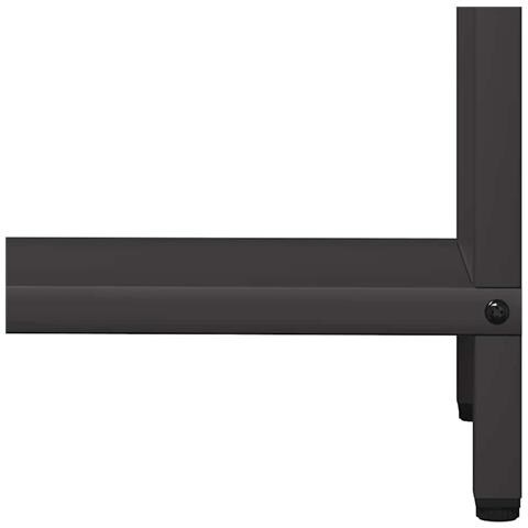 Rastrelliera per Legna da Ardere Nera 60x25x90 cm - Foto 2