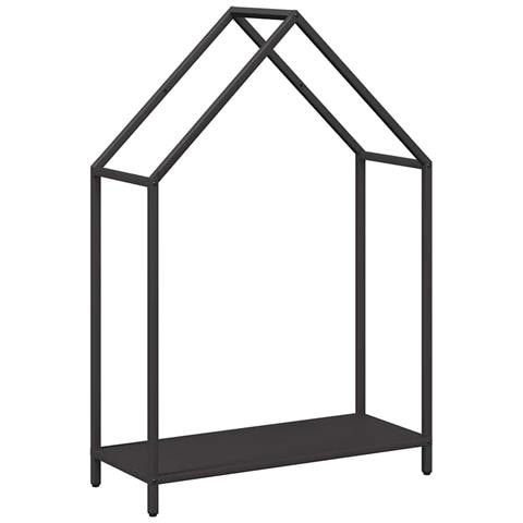 Rastrelliera per Legna da Ardere Nera 60x25x90 cm - Foto 1