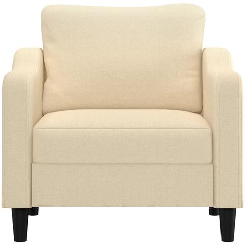 Poltrona Crema 60 Cm In Tessuto - Foto 3