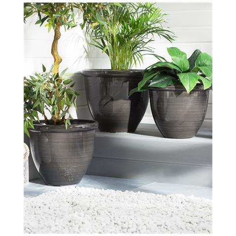 Set Di 2 Vasi Per Piante Tesalia 49 Cm Marrone - Foto 1
