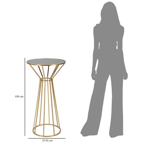 Tavolino Mf587 - Oro - Metallo - 50x50x100 Cm - Foto 6