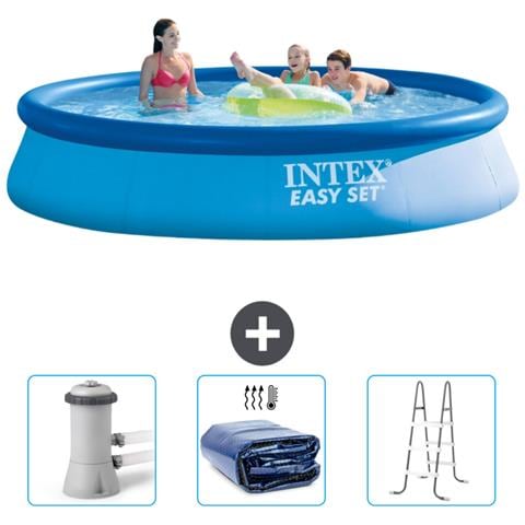 Piscina Fuori Terra - In Giro - 396x396x84 Cm - Blu - Include Accessori Coordinati Cb83 - Foto 1