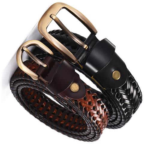 Cinture Intrecciate 3,5 Cm Nero-110 Cm + Cintura Intrecciata 2,5 Cm Bicolore-110 Cm - Foto 5