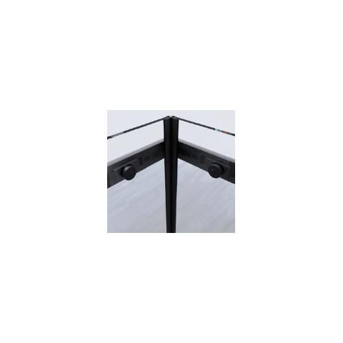 Box Doccia Angolare 70x120 Cm Con Ante Scorrevoli In Cristallo Temperato 8 Mm H 200 Cm Clara Nero Opaco - Foto 2