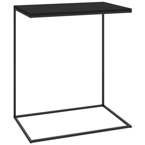 Tavolino Da Salotto Nero 55x35x66 Cm In Legno Multistrato - Foto 1