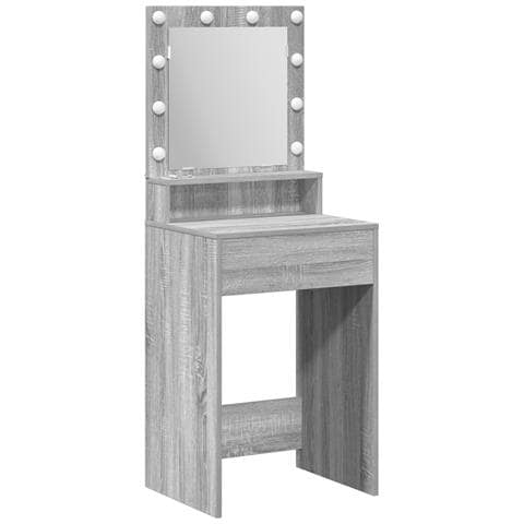 Tavolo da Toeletta con Luci LED in Grigio Sonoma - 50x41x135 cm - Foto 1
