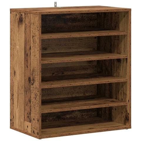 Scarpiera Legno Vecchio 60x35x70 cm in Legno Multistrato - Foto 1