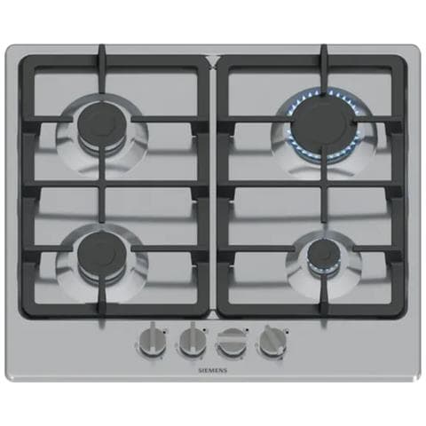 EG6B5PK90 piano cottura Nero, Acciaio inox Da incasso 60 cm Gas 4 Fornello (i) - Foto 1