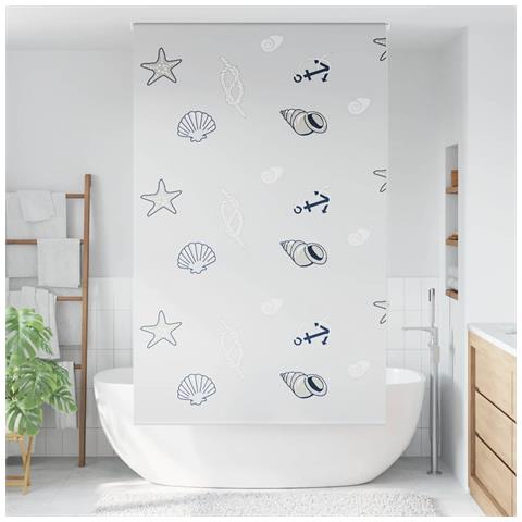 Tenda a Rullo Doccia 130x240 cm Larghezza Tessuto 126 cm - Foto 2