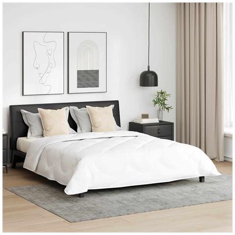 Set di piumini con cuscino 3 pcs Bianco 260 x 220 cm Microfibra - Foto 2