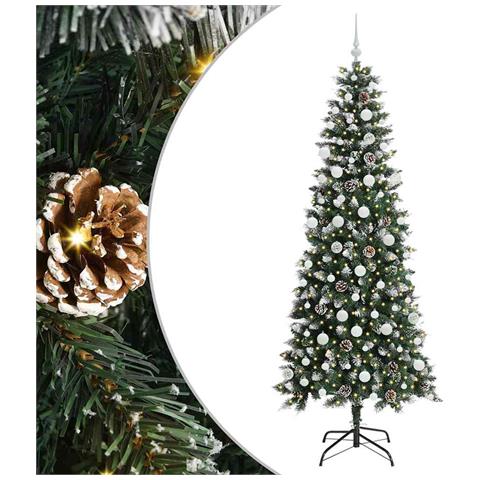 Albero di Natale artificiale con 300 LED Verde 210 cm - Foto 1