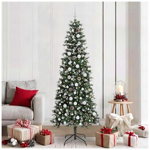 Albero di Natale artificiale con 300 LED Verde 210 cm - Foto 2