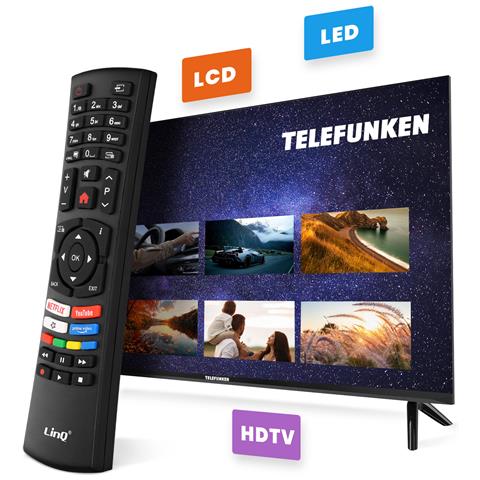 Telecomando Tv Telefunken Per Hdtv / Led / Lcd Segnale Fino A 8m, Nero - Foto 5