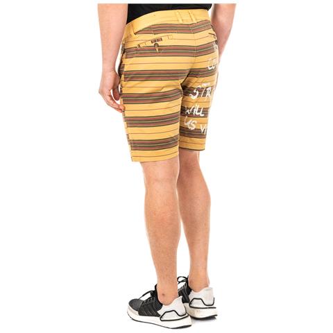 Bermuda Con Pantalone Dritto Basso Con Taglio E Passanti Per Cintura Lmbg01 Uomo - Foto 3