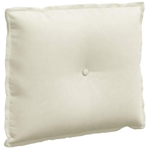 Cuscino per Schiena Crema 60 x 50 cm Tessuto in Cords - Foto 1