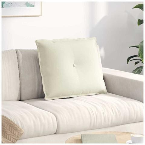 Cuscino per Schiena Crema 60 x 50 cm Tessuto in Cords - Foto 2