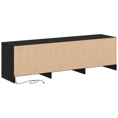 Mobile TV Rovere Nero 140 x 34 x 40 cm Legno multistrato - Foto 9
