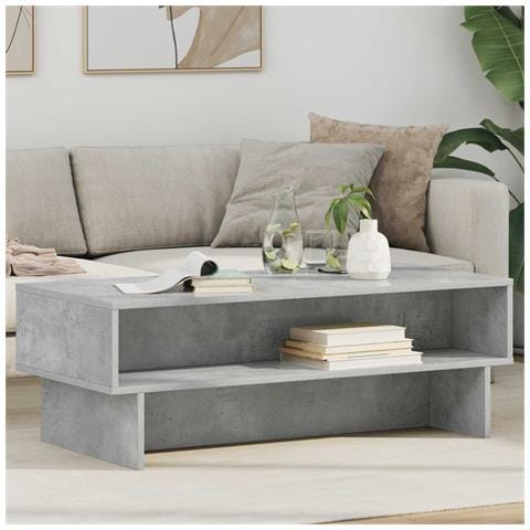 Tavolino da salotto Grigio cemento 100 x 46 x 35 cm - Foto 2