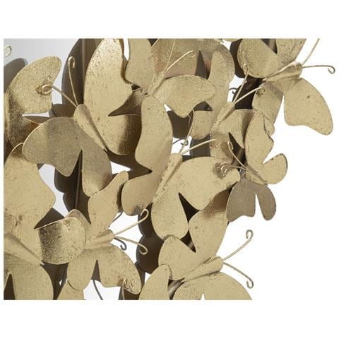 Specchio Glam Oval Butterfly In Ferro Dorato Con Farfalle - Foto 2