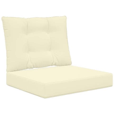 Cuscino per divano da esterno 2 pcs Crema Poliestere - Foto 1
