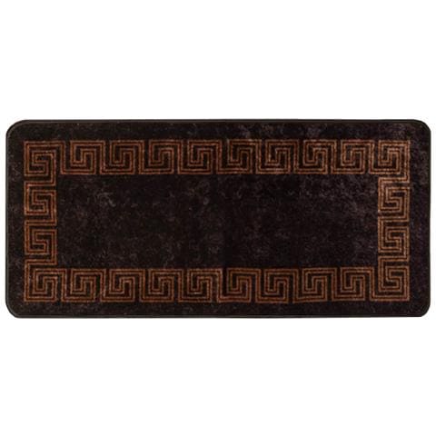 Runner Tappeto MARSA Nero 100 x 200 cm Poliestere e PVC - Foto 1