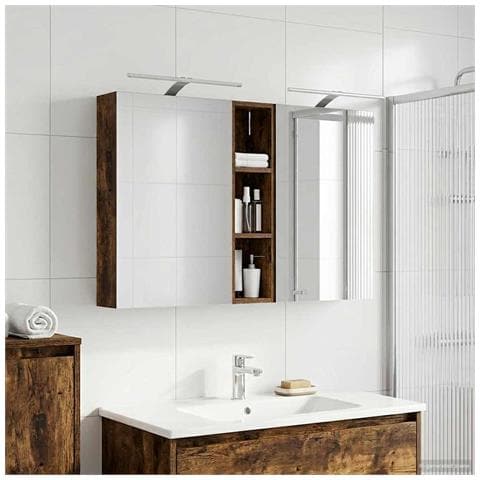 Set di Armadi da Bagno con lo scaffale 3 pcs 120 x 14,5 x 70 cm - Foto 2