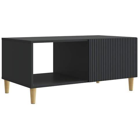Tavolino da salotto Nero 90 x 50 x 40 cm Legno ingegnerizzato - Foto 1
