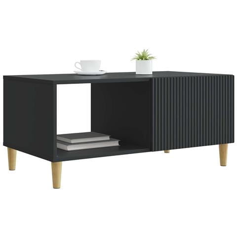 Tavolino da salotto Nero 90 x 50 x 40 cm Legno ingegnerizzato - Foto 2