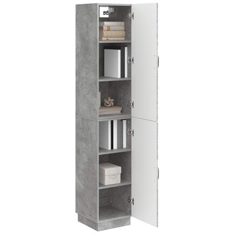 Set di armadi 2 pcs Grigio Cemento Legno ingegnerizzato - Foto 2