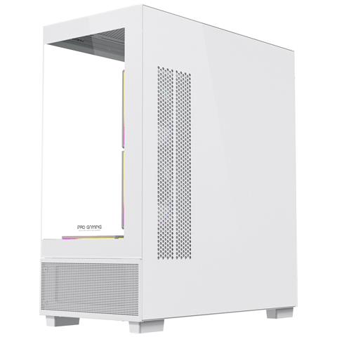 Case PC Kian V2, ATX, 6 Ventole (5 Invertite), Display Digitale, Controller ARGB+PWM, MB Sync, Bianco - Foto 4