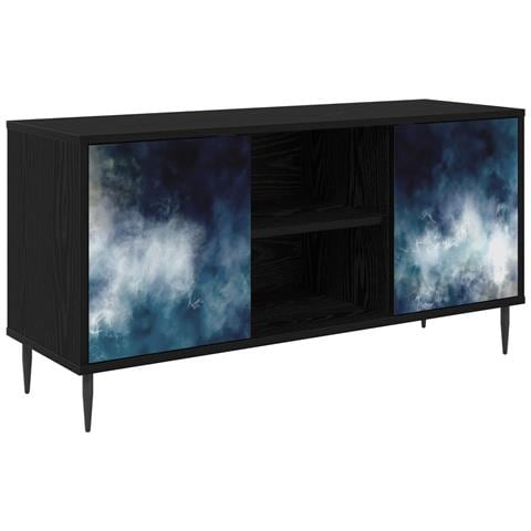 Mobile TV RAALTE 102 x 33 x 51 cm Rovere Nero - Foto 1