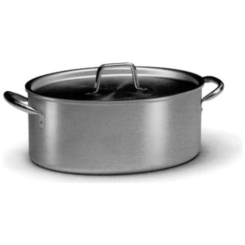 Casseruola Ovale in Alluminio con Coperchio Diametro 32 cm - Foto 3