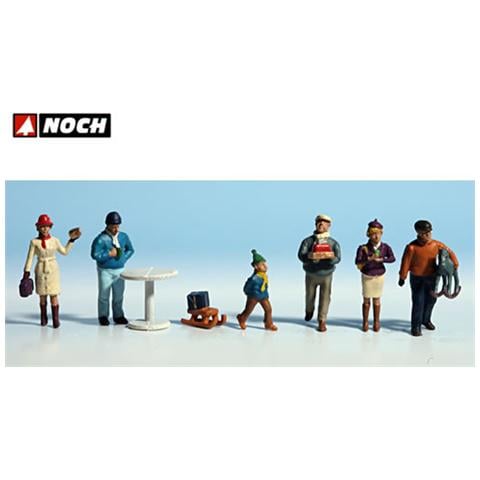 Mercatino di Natale 6 personaggi con accessori HO - Foto 1