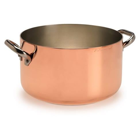 Casseruola Alta 2 Maniglie ad Induzione Diametro 28 cm - Linea Rame Liscio Stagnato per Induzione - Foto 1
