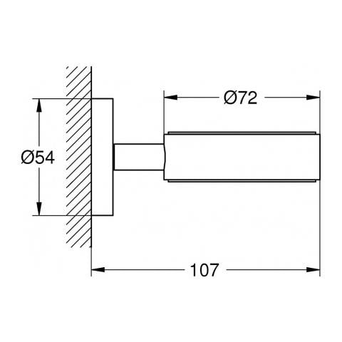 Supporto A Parete Per Accessori Essentials 40369001 Cromo - Foto 2