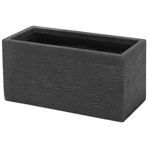 Vaso Rettangolare Nero Da Esterno 50 X 23 X 24 Cm Myra - Foto 1