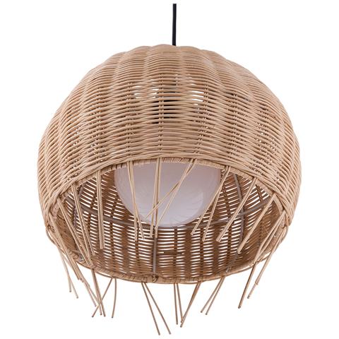 Lampadario In Rattan Marrone Chiaro Drino - Foto 18