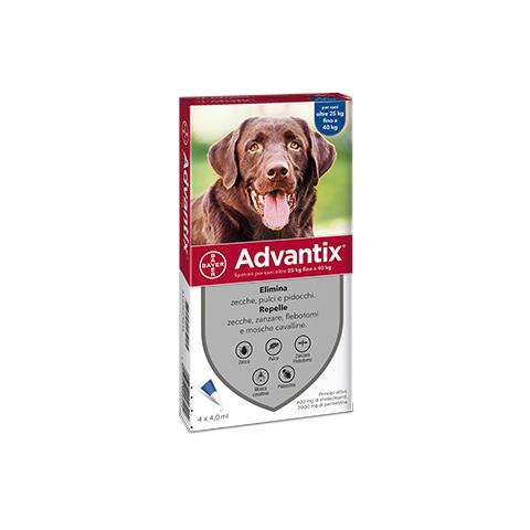 Advantix Spot On Per Cani Oltre 25 Kg Fino A 40 Kg - 4 Pipette - Foto 2