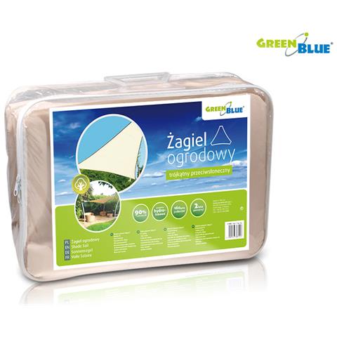 Vela Solare Triangolare Impermeabile Idrofobica A Giardino Vacanze Colore Crema - Foto 3