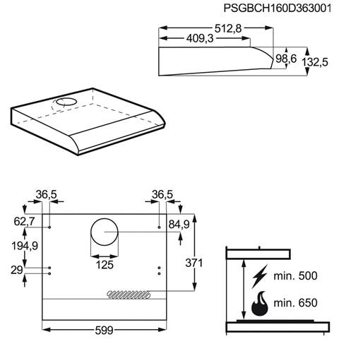 DUB1611M Incassato Acciaio inox D 240 m³ /h - Foto 2