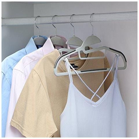 Ganci Di Cappotto 20 Pack Premium Quality Plastica Appendini Completo Heavy Duty Di Apertura A Forma Di S Antiscivolo Resistente 0.5 Cm Di Spessore Risparmio Di Spazio 360 Girevole Hook Luce E Grigio Scuro Crp41g - Foto 4