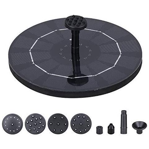 Fontana Pompa Solare 3.5w Circle Solare Della Pompa Ad Acqua Galleggiante Fontana Built-in Batteria Con 6 Ugelli Per Bird Bath Fish Tank Stagno O Decorazione Del Giardino - Foto 2